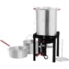 FEASTO 30 qt. Turkey and 10 qt. Outdoor Fish Fryer Boiler Steamer Set with Electronic Ignition 22701