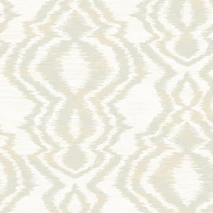 60.75 sq. ft. Taupe Moirella Abstract Nonwoven Paper Unpasted Wallpaper Roll
