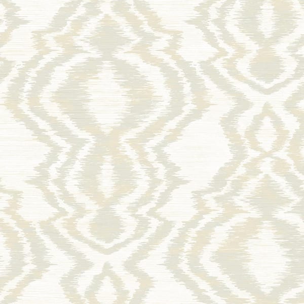 Seabrook Designs 60.75 sq. ft. Taupe Moirella Abstract Nonwoven Paper Unpasted Wallpaper Roll