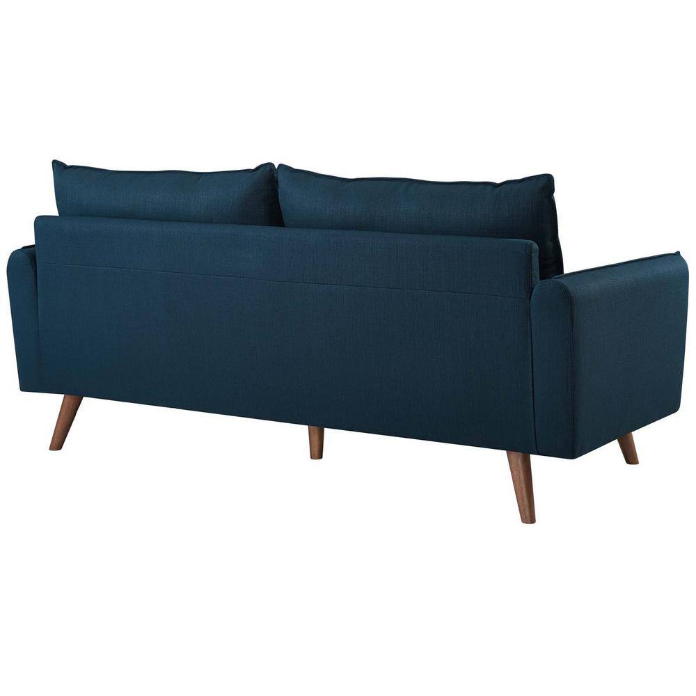 Azure Embrace 72'' Fabric Sofa with Splayed Wood Legs
