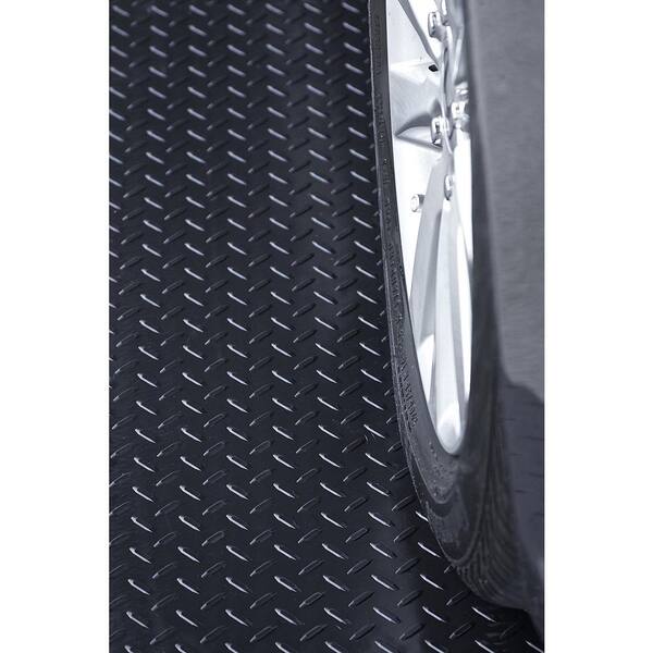 Rubber-Cal Diamond Plate Rubber Flooring Rolls 1/8-Inch x 4 x 10-Feet Black