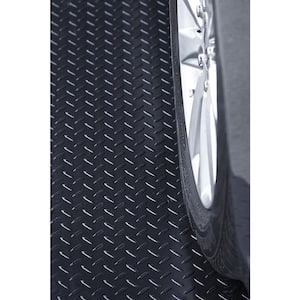 Diamond Plate 4 ft. W x 10  ft. L Black Commercial Grade Vinyl Garage Flooring Rolls
