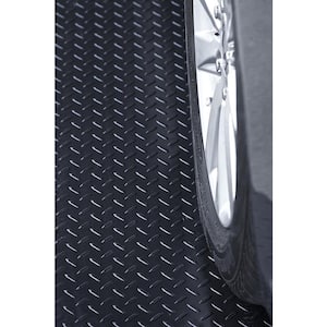 Diamond Plate 4 ft. W x 10 ft. L Black Commercial Grade Vinyl Garage Flooring Rolls