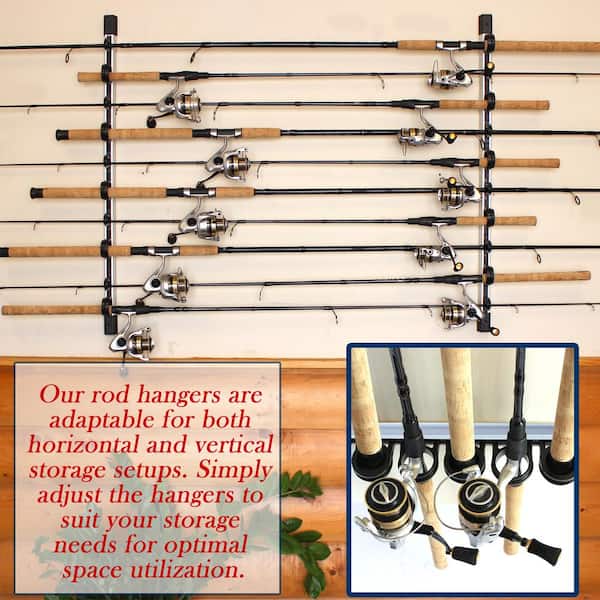 Rush Creek Creations 14 Fishing Rod Rack with 4 Drawer Storage