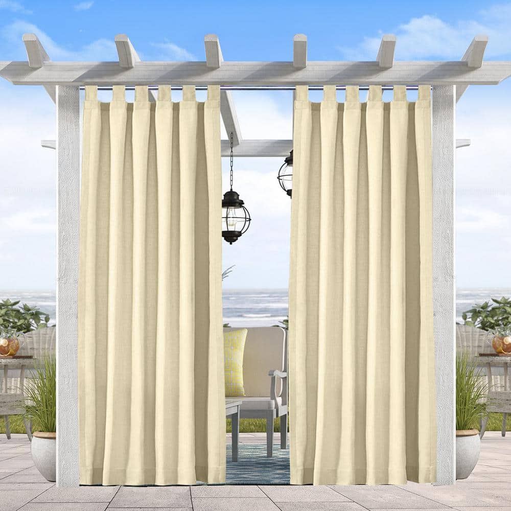 50”x96” Waterproof Outdoor/Indoor Curtains Panel for Porch Patio UV Blackout