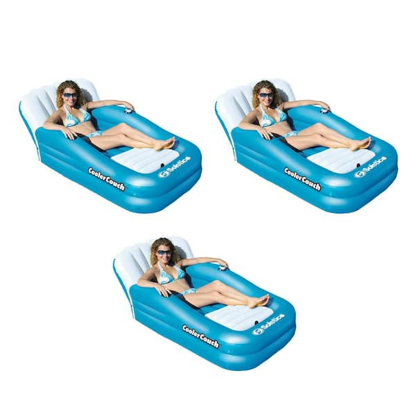 Swimline Solstice Swimming Pool Inflatable Float Cooler Couch Lounge (3-Pack)