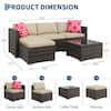 Dimension diagram showing the size and components of the patio set.