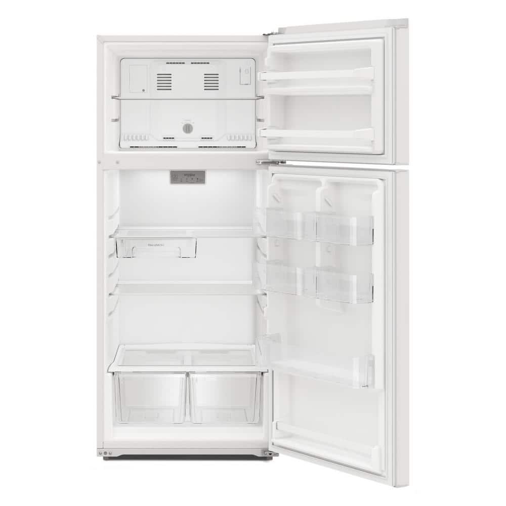 White 16.3 cu. ft. Top Freezer Refrigerator with Ice Maker