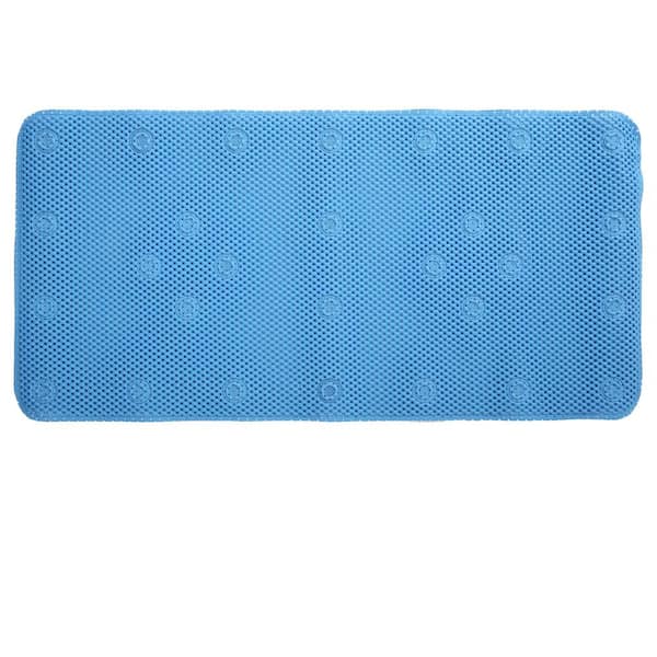SlipX Solutions 17 in. x 36 in. Comfort Foam Bath Mat in Blue