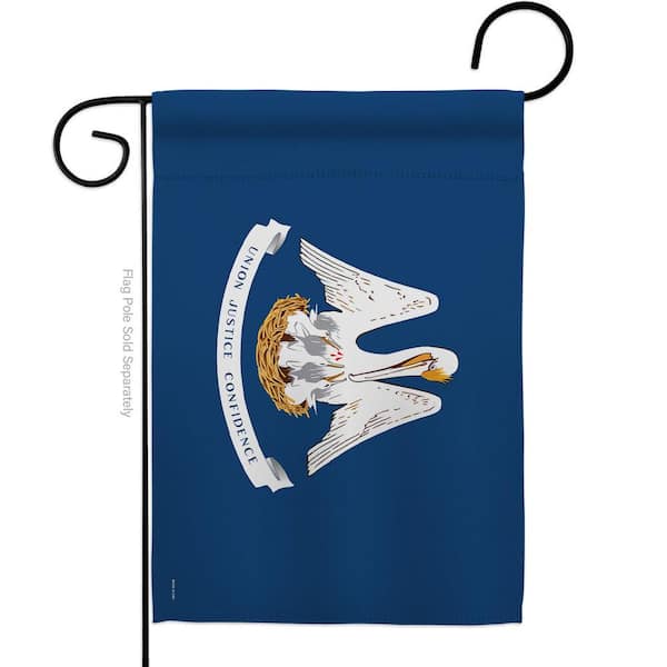 Ornament Collection 13 in X 18.5 Louisiana States Garden Flag Double-Sided Regional Decorative Horizontal Flags