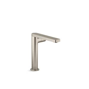 Composed Tall Single Handle Bathroom Sink Faucet With Cylindrical Handle 1.2 GPM in Vibrant Brushed Nickel