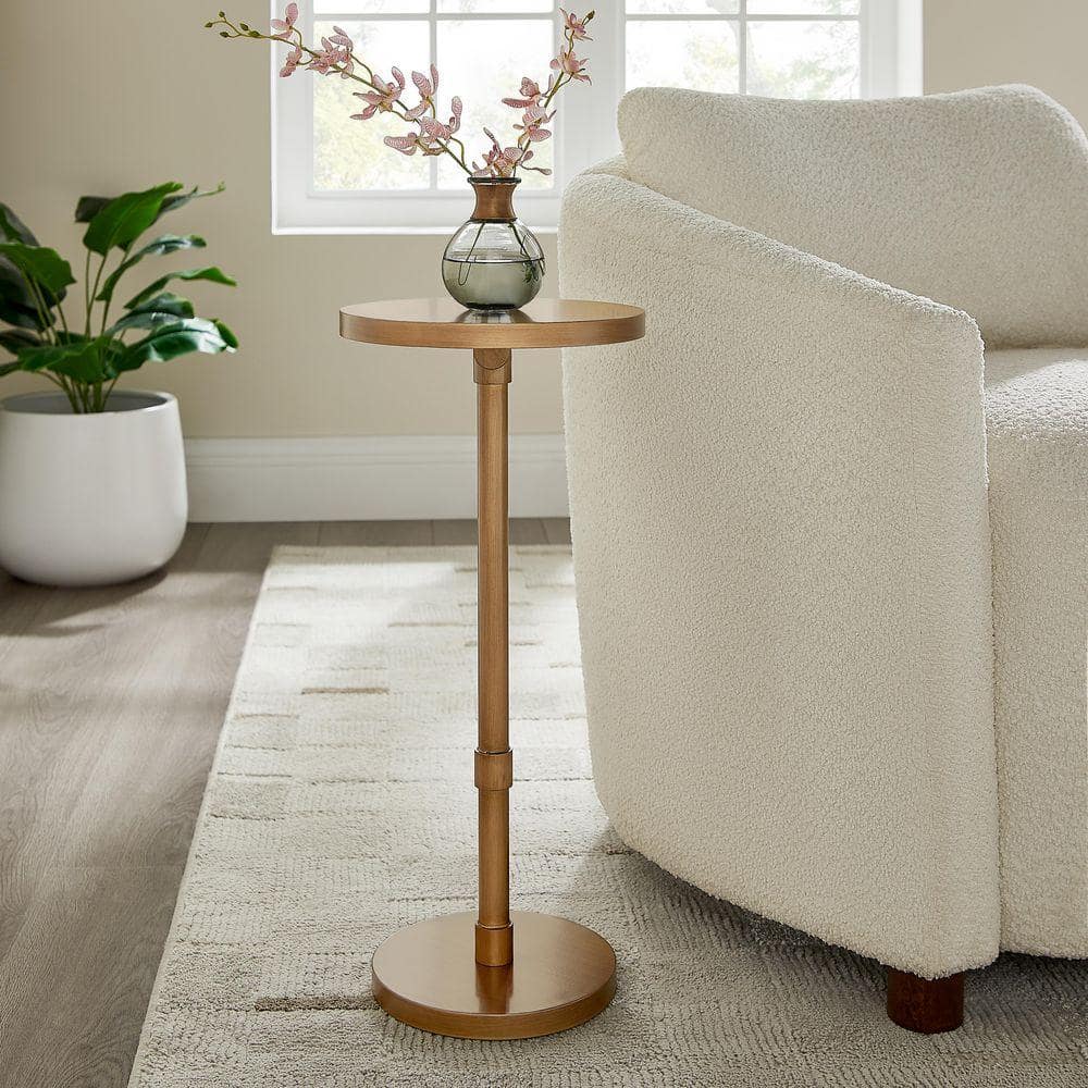 Quality Components Plus Meraux 10 in. Antique Brass Round Metal