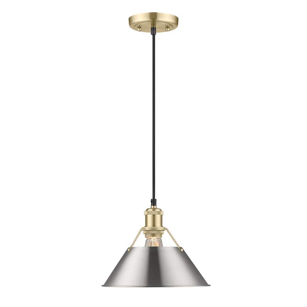 Orwell 100-Watt 1-Light Brushed Champagne Bronze and Pewter Pendant Light price history on PriceWatchPro