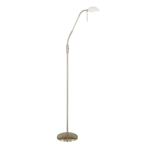 Designers Choice Collection 55.1 in. Satin Nickel Halogen Floor Lamp