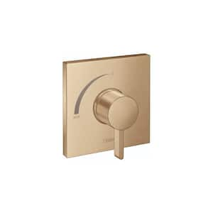 Ecostat Square Single-Handle Shower Trim Kit in Brushed Bronze Valve Not Included