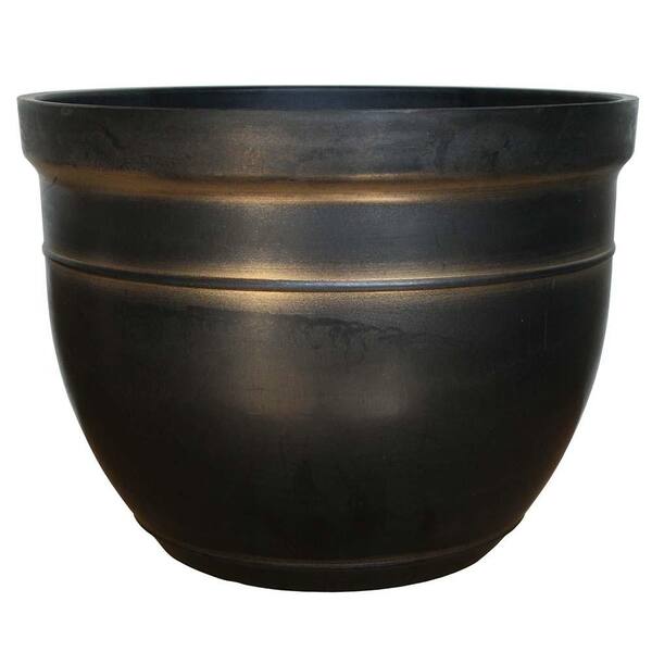 Southern Patio Madison 15 in. x 11 in. Bronze Resin Composite Planter