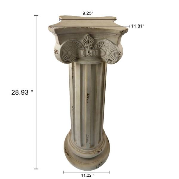 Noble House Jaxon Antique White MGO Concrete Indoor/Outdoor Plant
