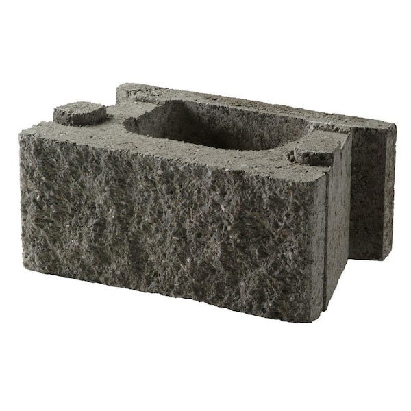 CornerStone Flat Face 8 In X 18 In X 12 In Grey Concrete Retaining