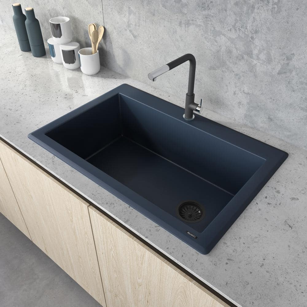 Catalina Blue Granite Composite Single Bowl Kitchen Sink
