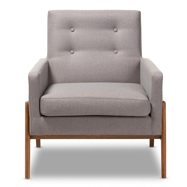 Perris Gray Fabric Lounge Chair