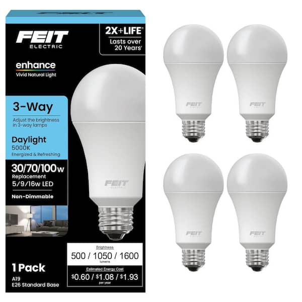 Feit Electric 50/100/150-Watt Equivalent A21 CEC Title 20 90+ CRI