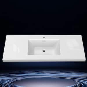 Zeafive Tor 72 in. W x 22 in. D Solid Surface Cultured Marble
