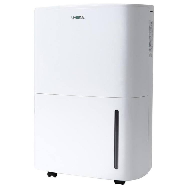 Edendirect 120 pt. 6,000 sq. ft. Dehumidifier in. White with Large Bucket and Drain Hose for Basement, Garage, with Auto Defrost