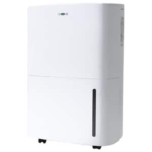 120 pt. 6,000 sq.ft. Dehumidifier in. White with Large Bucket and Drain Hose for Basement, Garage, with Auto Defrost