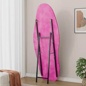 Pink 23.62 in. W x 62.99 in. H Irregular Metal Full Length Mirror for Living Room