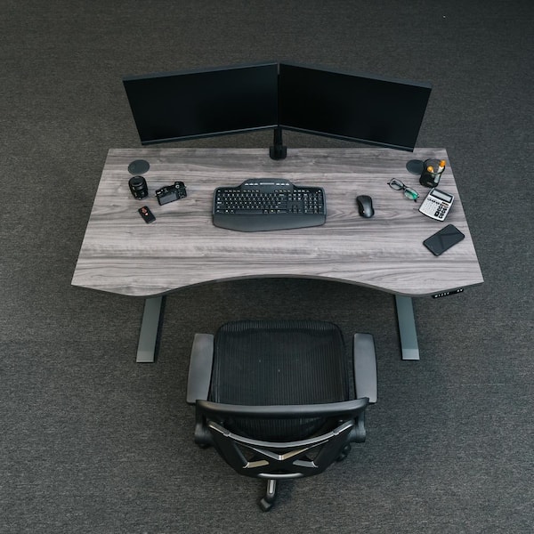 Jamesdar Core Black/Gray Power Gaming L Desk