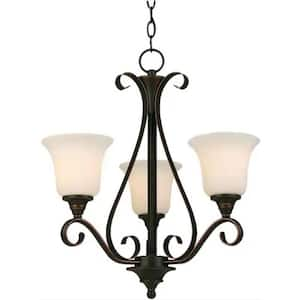 20 in. W x 21.5 in. H 3-Light Oil-Rubbed Bronze Chandelier