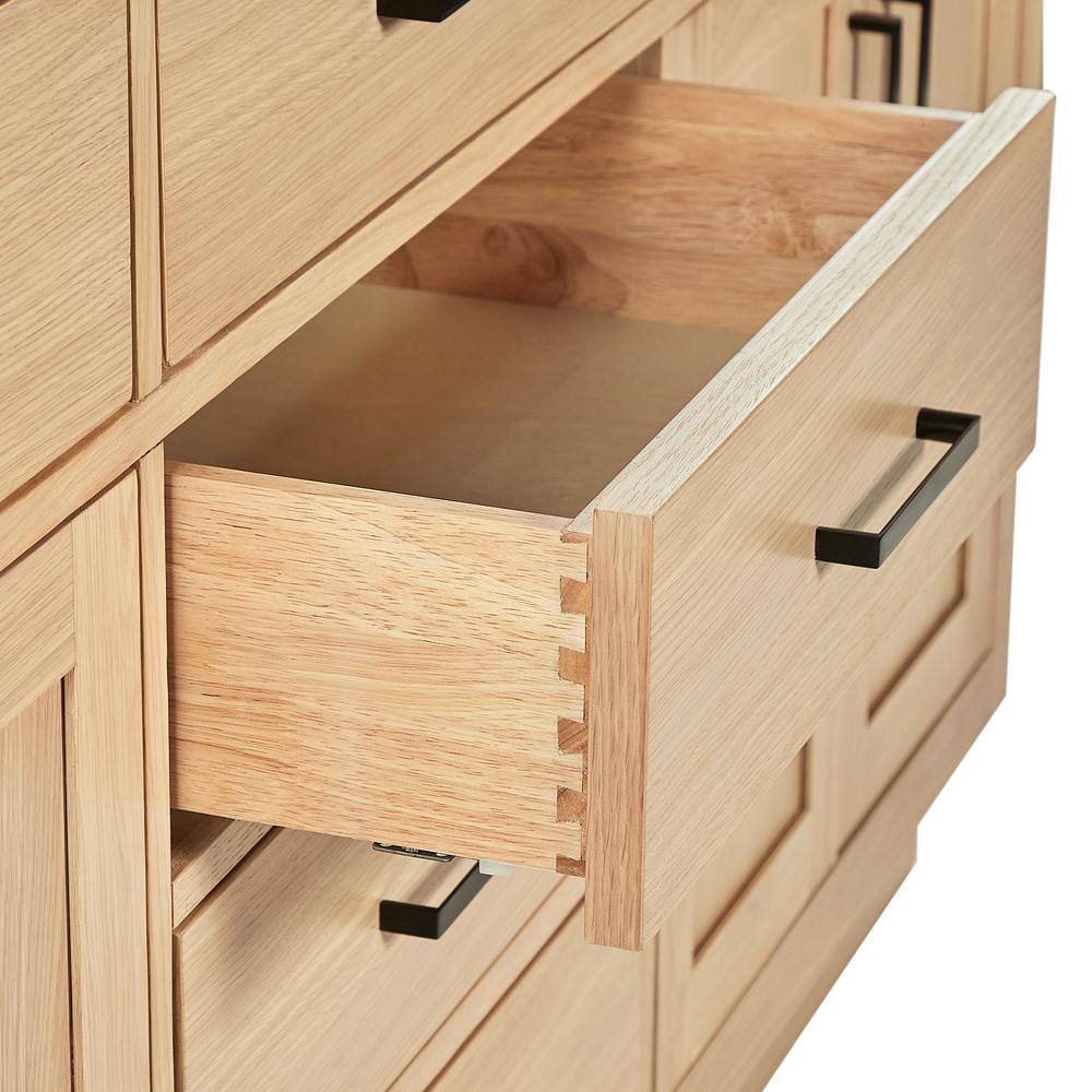 Hepburn 72" Light Brown Oak Double Freestanding Vanity Base