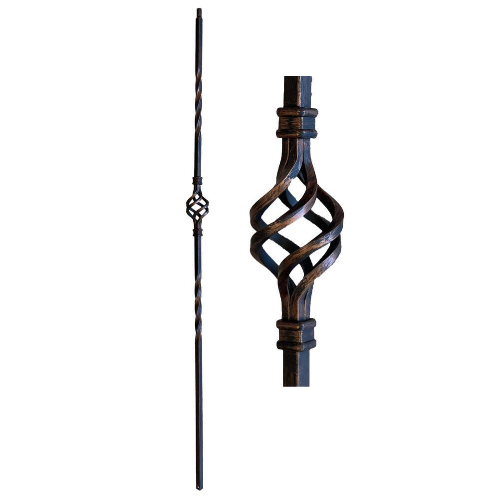 Atlas Stair Parts 44 in. W. x 1/2 in. OilRubbed Bronze Single Basket