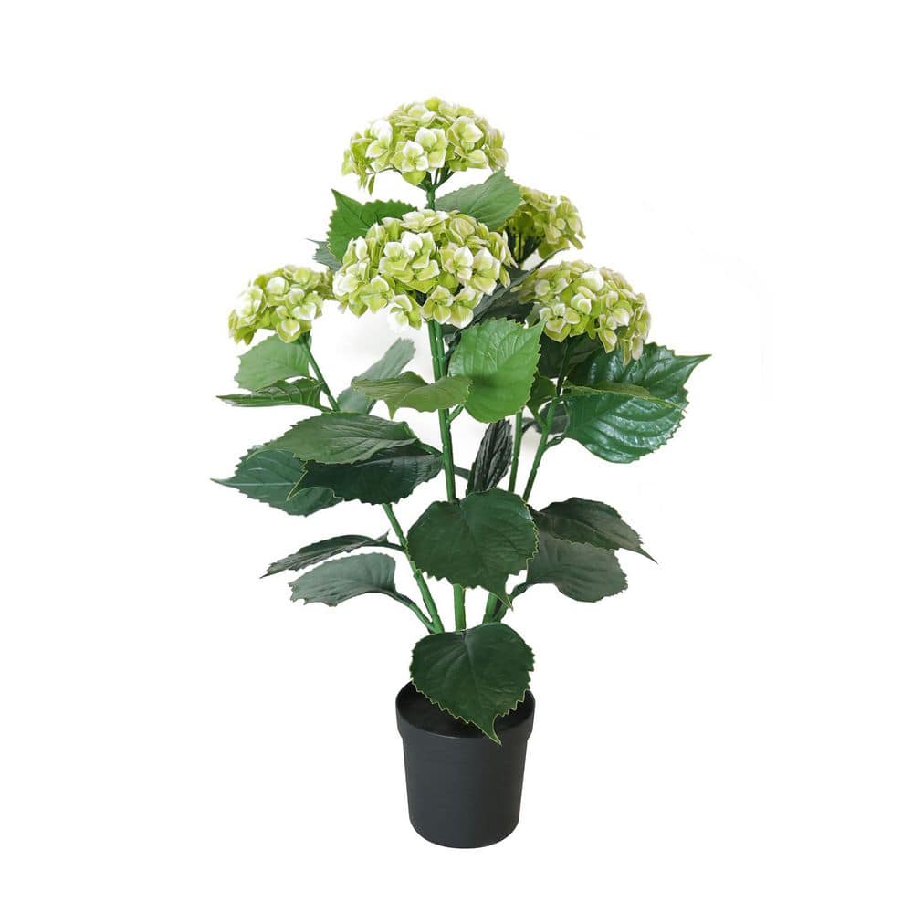 NATURAE DECOR Artificial White Hydrangea 24 in. OUT-HYDWH-24-1P