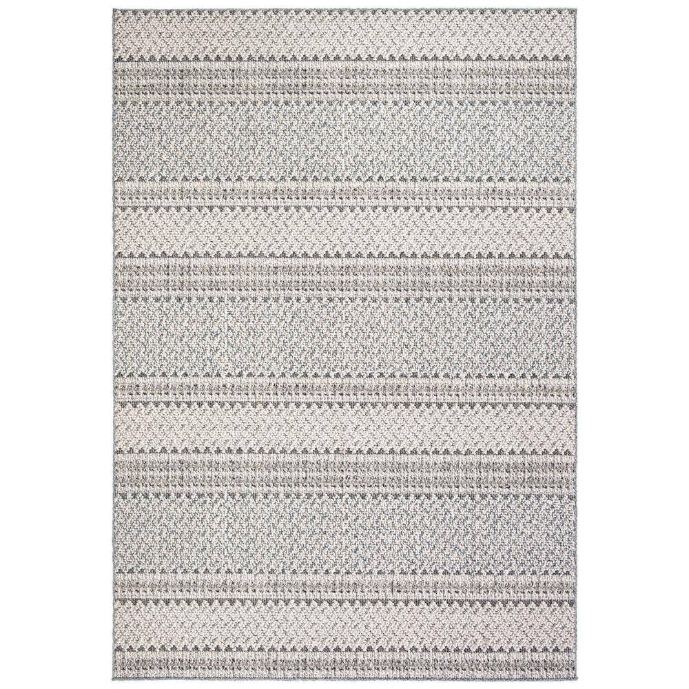 Subtle Elegance 9' x 12' Gray Synthetic Indoor/Outdoor Area Rug