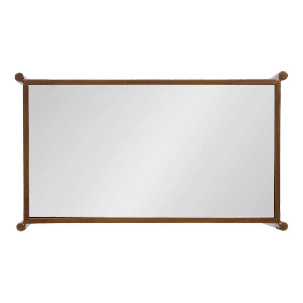Catriona 19 in. Gold Rectangle Mirror End Table - thumbnail 2