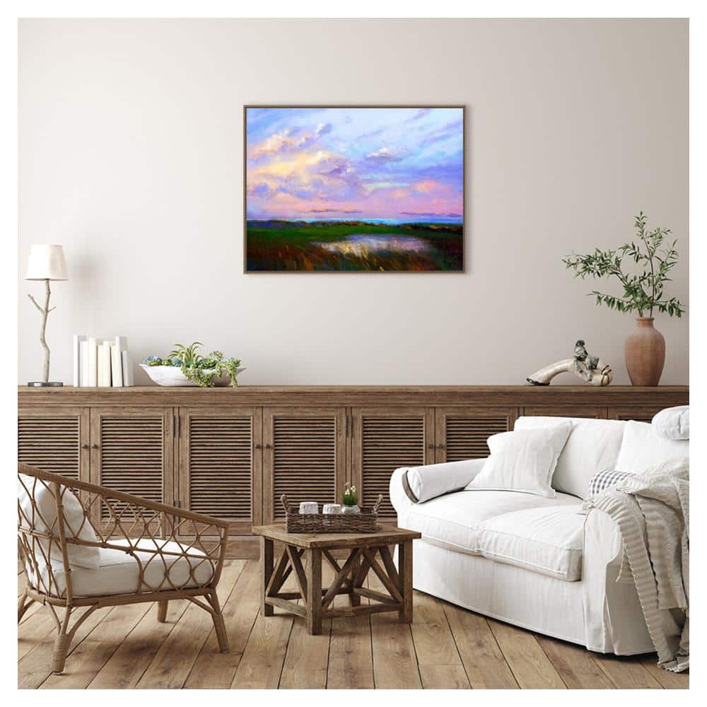 Dorothy Fagan Beaded Framed Nature Vista Canvas Print