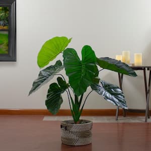 40" Green Artificial Taro Potted Plant