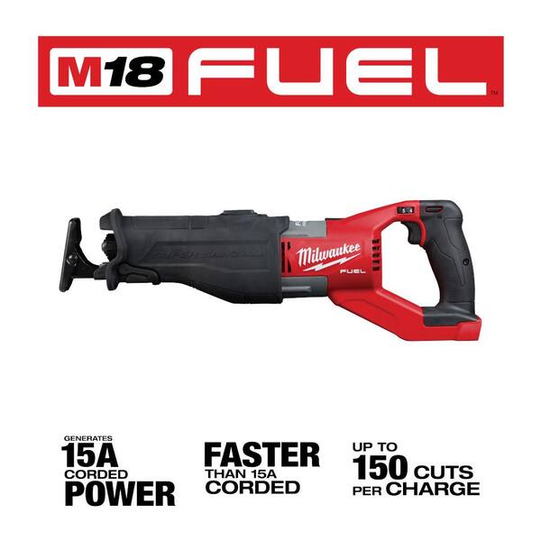 Milwaukee M18 FUEL 18-Volt Lithium-Ion Brushless Cordless Super Sawzall Orbital Reciprocating Saw W/Multi-Tool & 8.0Ah Starter Kit