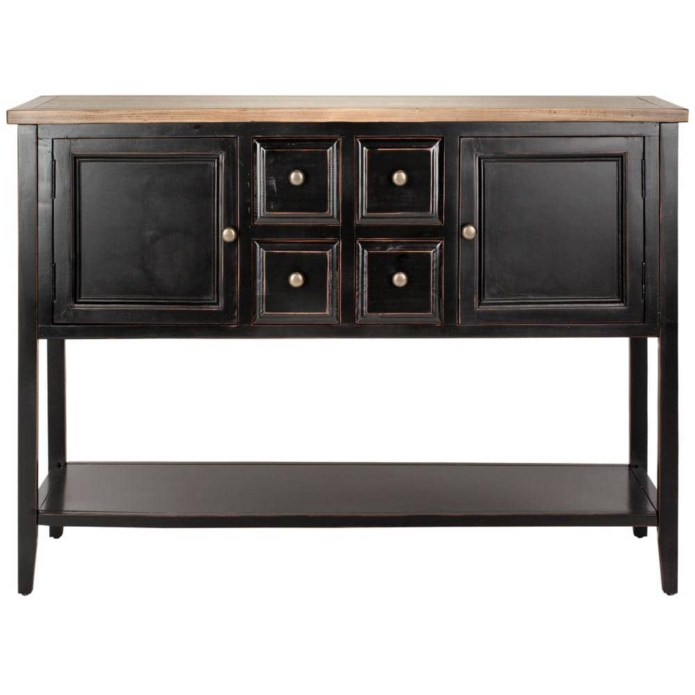 Charlotte 46" Black and Oak Transitional Sideboard