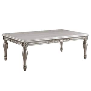 Amelia 34 in. Platinum Finish Rectangle Particle Board Coffee Table