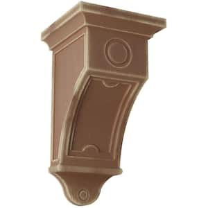 7-1/2 in. x 14 in. x 7-1/2 in. Weathered Brown Arts and Crafts Wood Vintage Decor Corbel