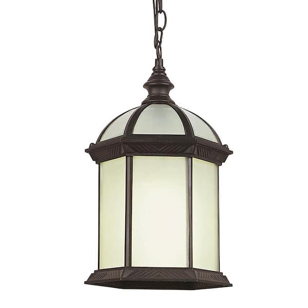 Bel Air Lighting Stewart Ceiling 1-Light Outdoor Rust Black CFL Pendant