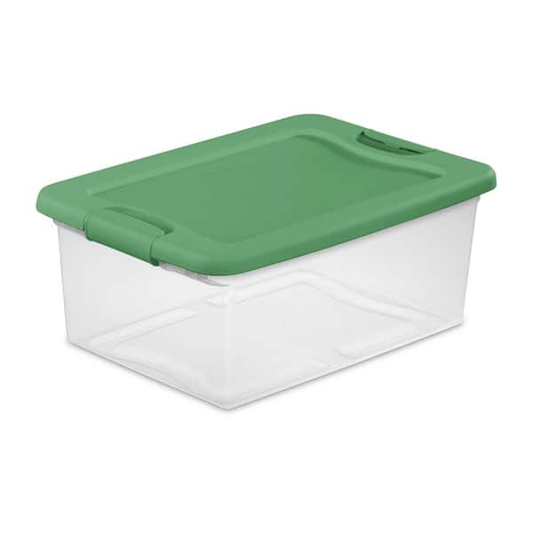 Sterilite Set of (2) 15 Qt. Latching Boxes - Grass 1493A504 - The Home ...