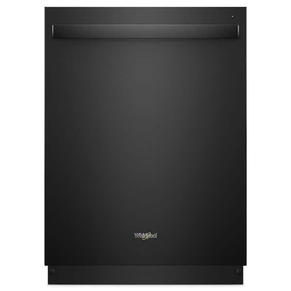 Whirlpool 24 in. Black Top Control Built-In Tall Tub Dishwasher with Fan Dry, 51 dBA