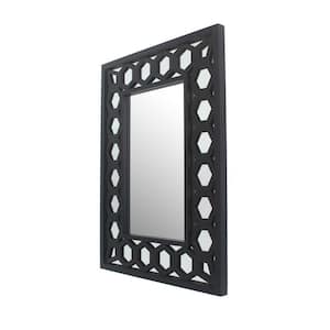 Mariana 2 in. x 40 in. Classic Rectangle Framed Black Vanity Mirror