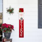 42.00 in. H Wooden Christmas Santa Porch Sign - Believe