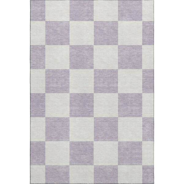 Mayfield Premium Machine Washable Abstract AMF2345 Lavender 8 ft. x 10 ft. Area Rug