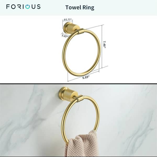 Gold Decorative Brass Towel Ring, For Bathroom at Rs 1360/piece in New  Delhi