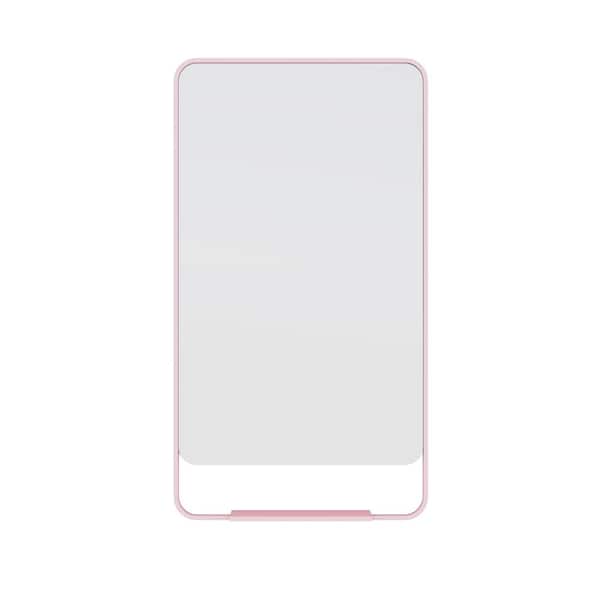 Glass Warehouse 22 in. W x 40 in. H Framed Square Bathroom Vanity Mirror in Pink